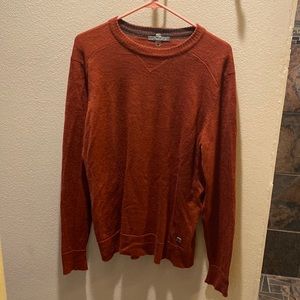 SmartWool Kiva Ridge Crew Sweater Men's Size Medium Rust Color